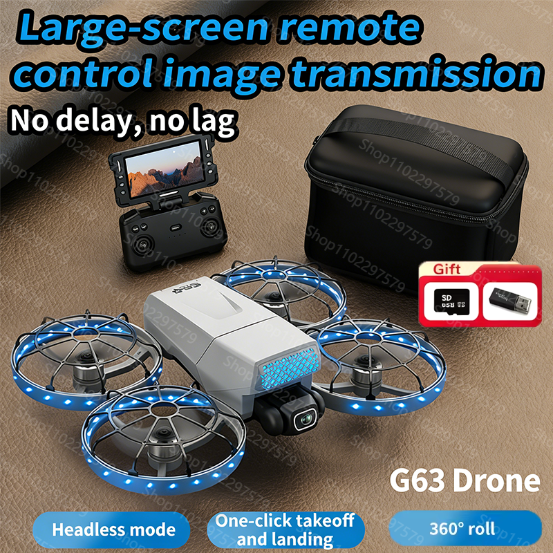 Drone Camera Vlog - G63 rc avião wifi sensor de