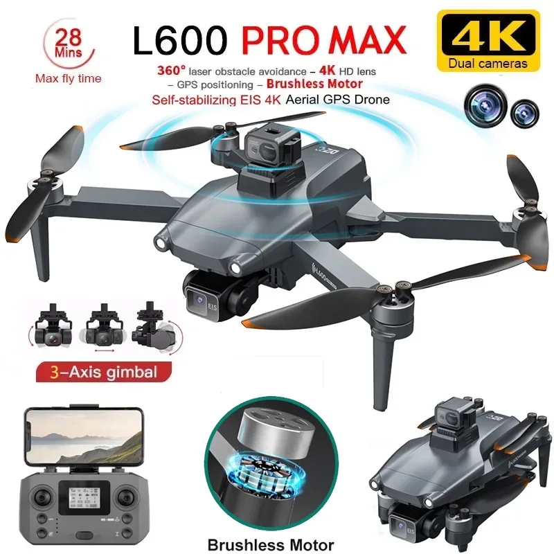 Drone Camera Wide Angle - L600 pro max gps drone profissional