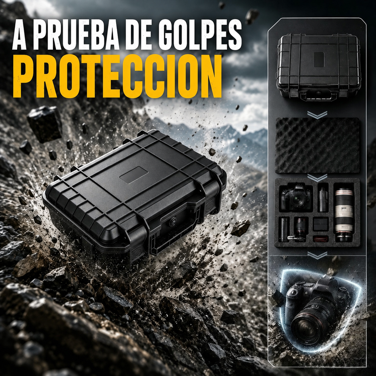 Drone Camera Waterproof - Estojo Rígido Portátil de 250mm à
