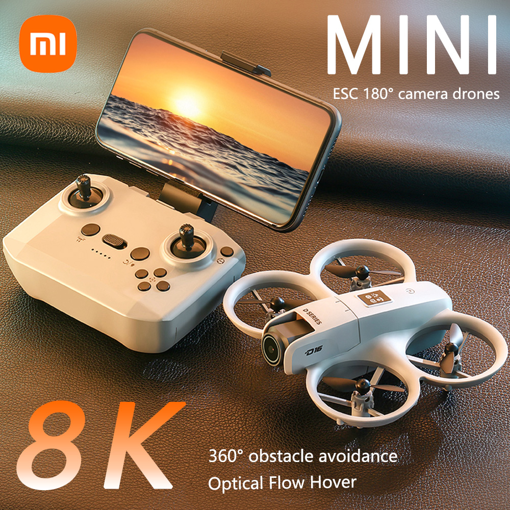 Drone Camera Vlog - D16 Mini Drone com Câmera HD