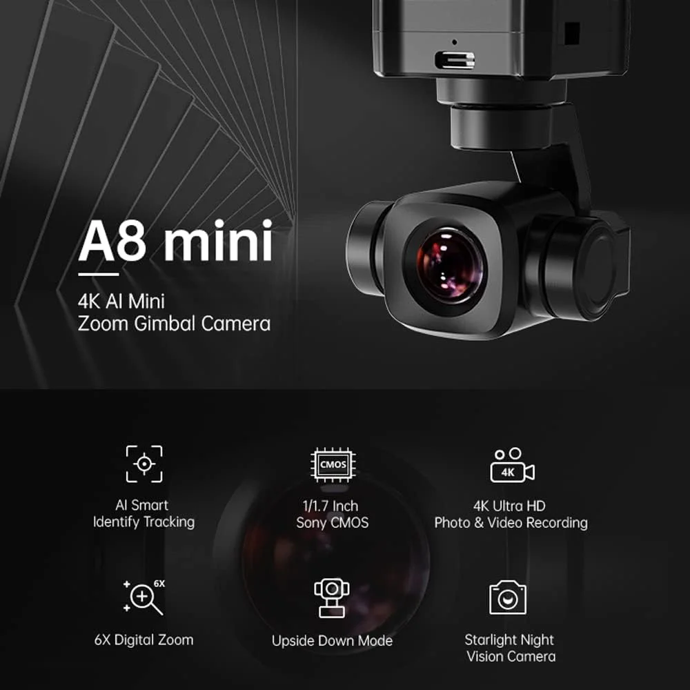 Câmera Gimbal Mini 4K 8MP SIYI - Drone Camera Vlog avaliação e preço