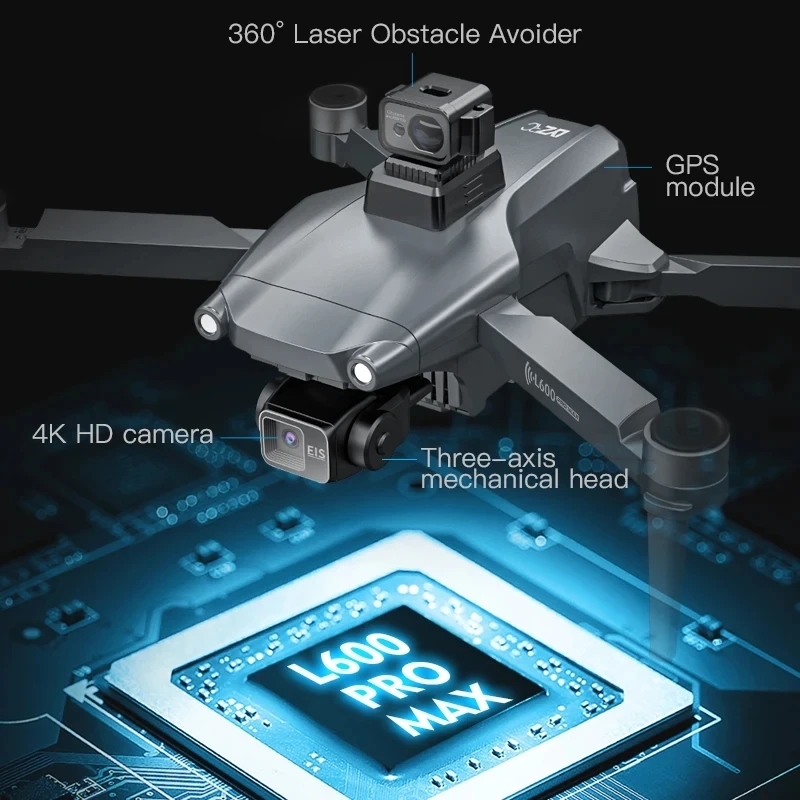 L600 pro max gps drone profiss - Drone Camera Wide Angle avaliação e preço