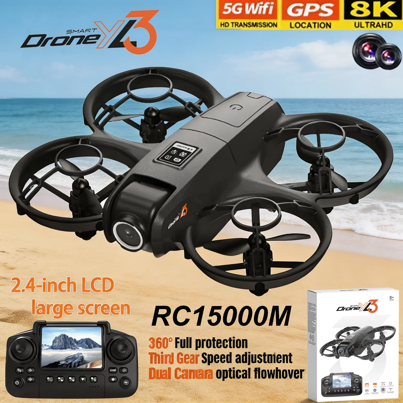 Novo Drone RC YL3 8K 1080P com - Drone Camera Wide Angle avaliação e preço