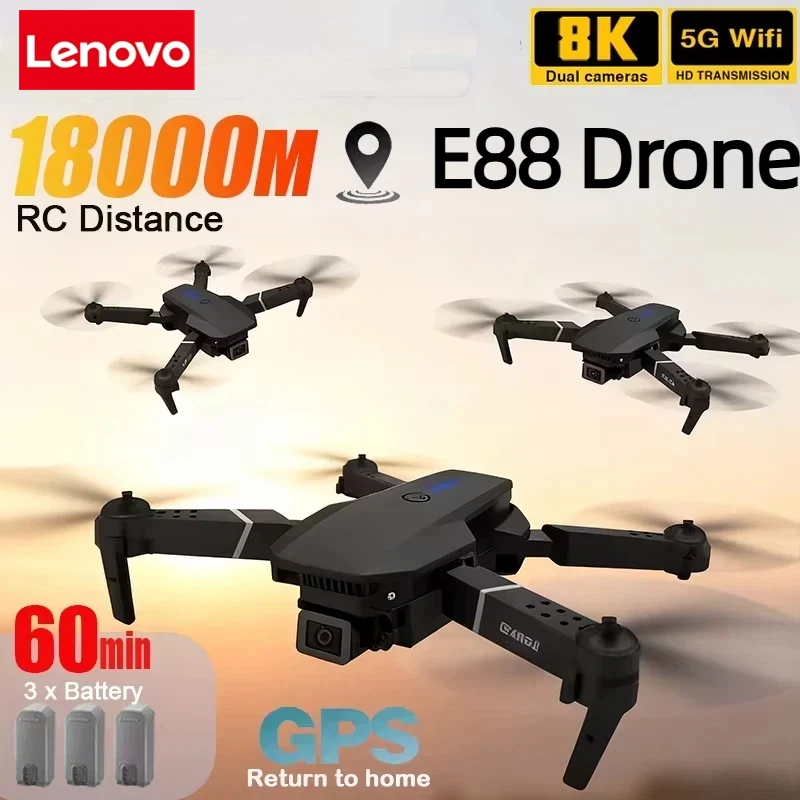 Lenovo novo e88 pro wifi fpv d - Drone Camera Wide Angle avaliação e preço