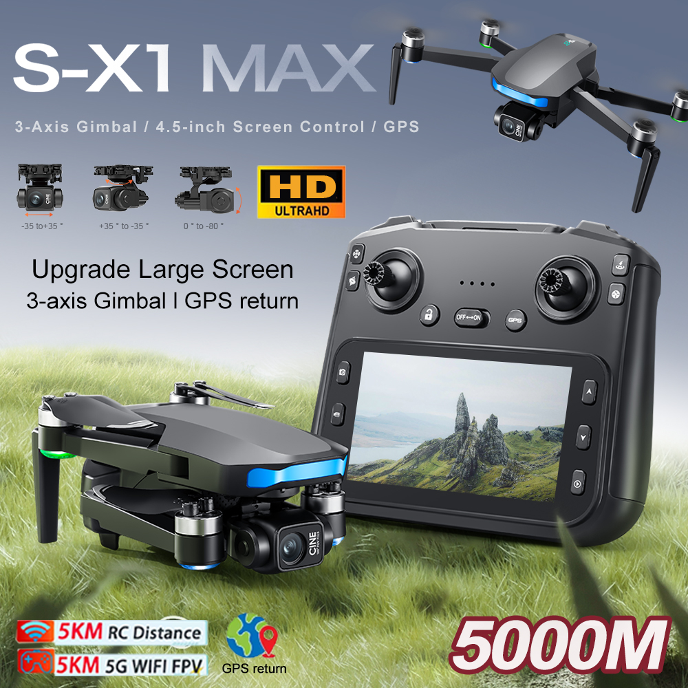 Novo Drone S-X1 MAX GPS 8K Pro - Drone Camera Professional avaliação e preço