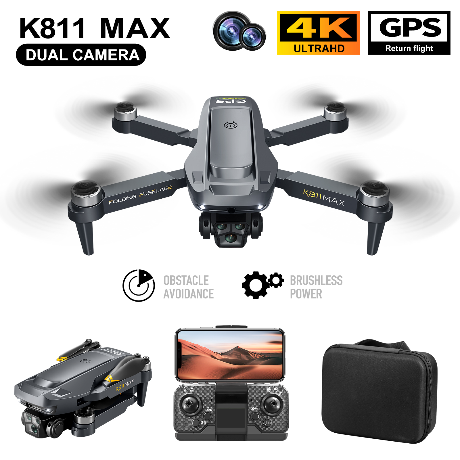 Drone quadricóptero K811MAX: s - Drone Camera Hd avaliação e preço